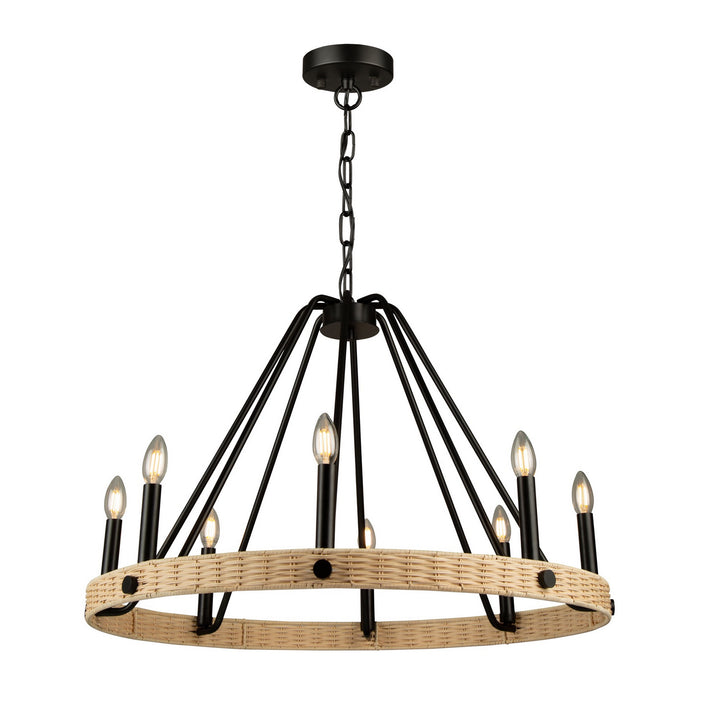 Artcraft Canada - AC11718BK - Eight Light Chandelier - Perris - Black