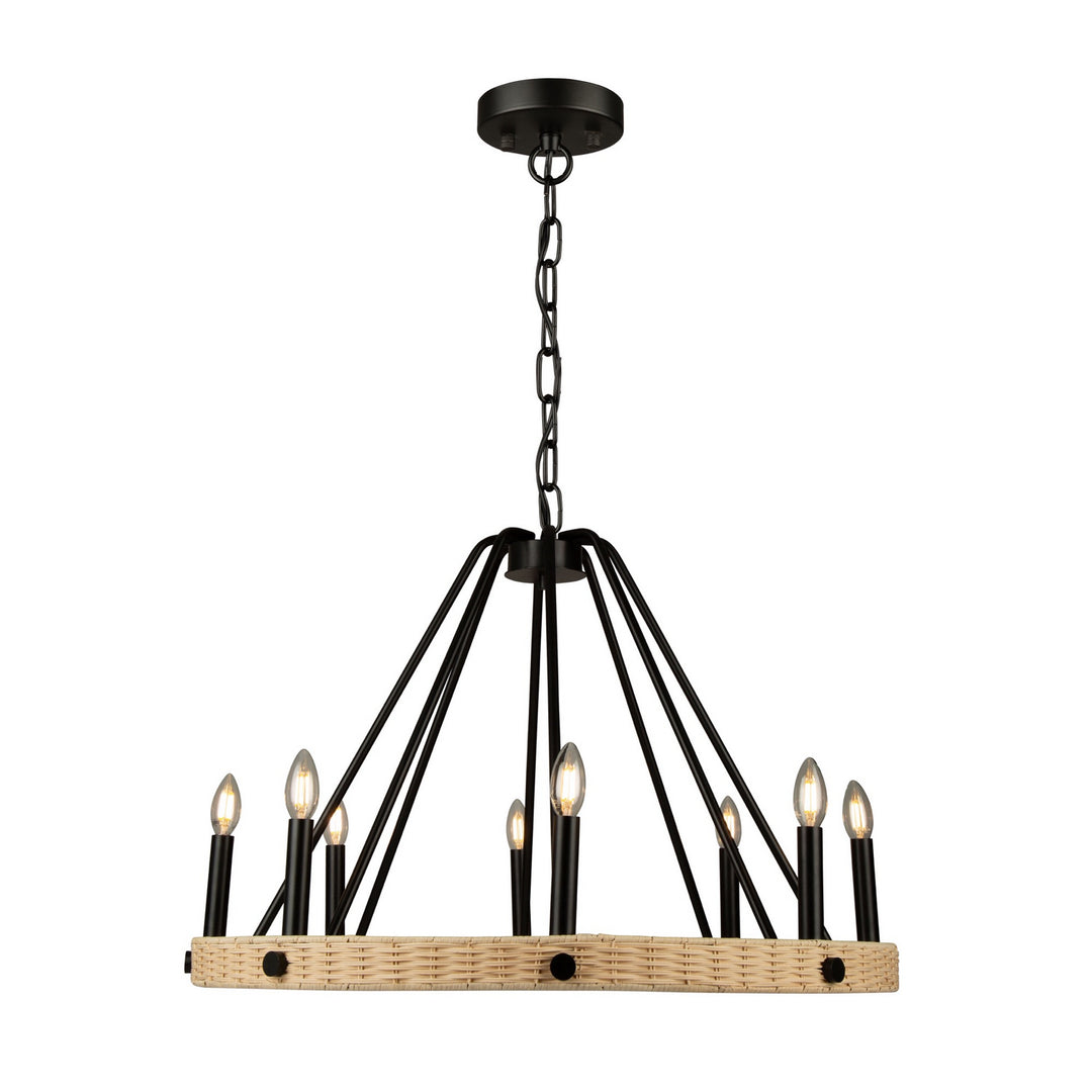 Artcraft Canada - AC11718BK - Eight Light Chandelier - Perris - Black