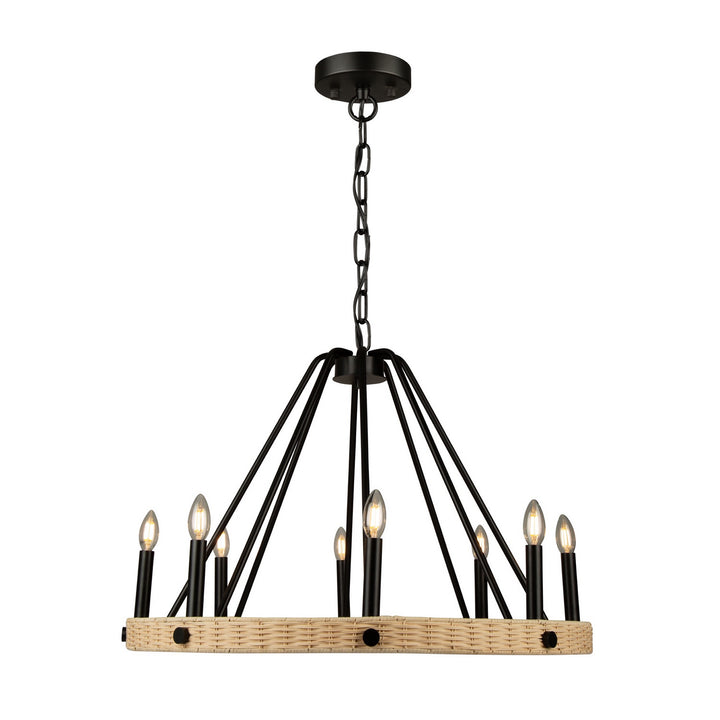 Artcraft Canada - AC11718BK - Eight Light Chandelier - Perris - Black