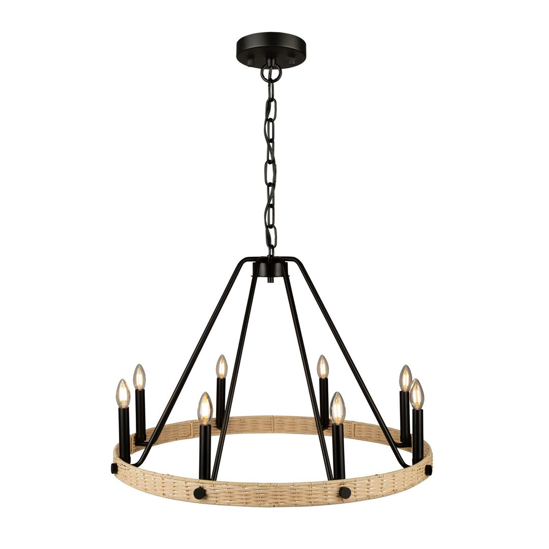 Artcraft Canada - AC11718BK - Eight Light Chandelier - Perris - Black
