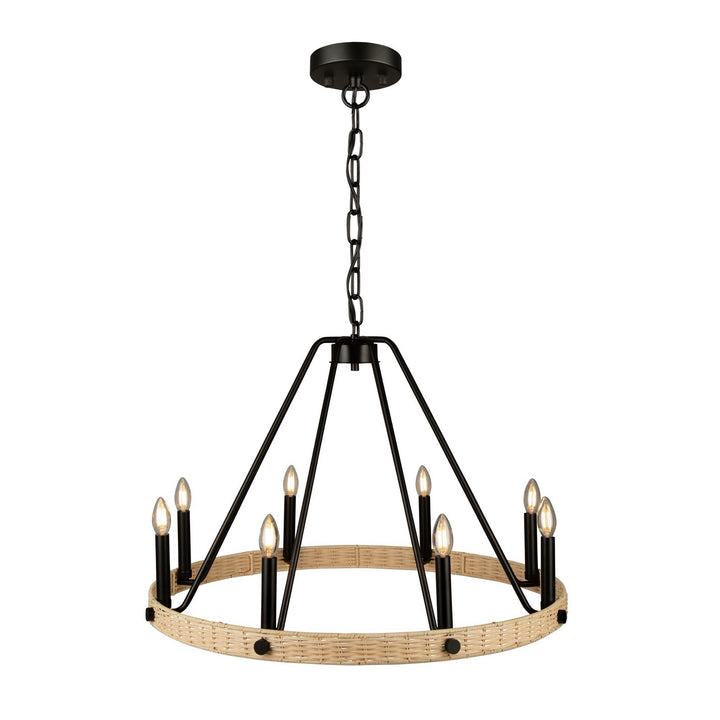 Artcraft Canada - AC11718BK - Eight Light Chandelier - Perris - Black