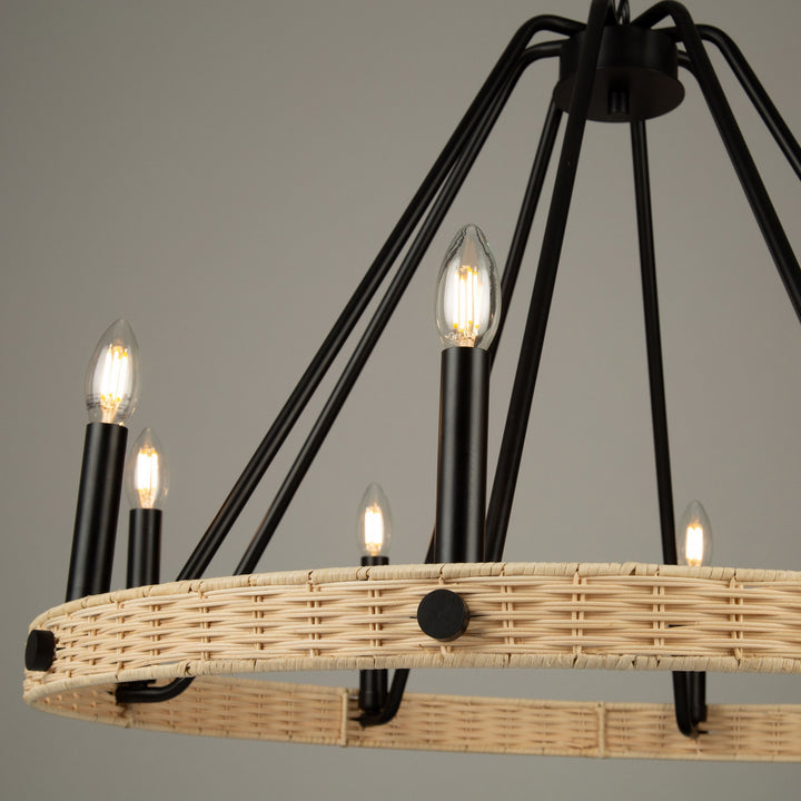 Artcraft Canada - AC11718BK - Eight Light Chandelier - Perris - Black
