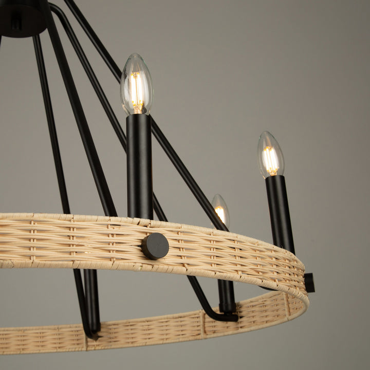 Artcraft Canada - AC11718BK - Eight Light Chandelier - Perris - Black