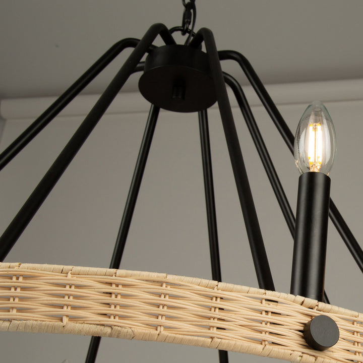 Artcraft Canada - AC11718BK - Eight Light Chandelier - Perris - Black