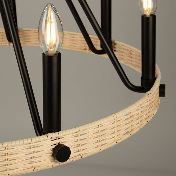 Artcraft Canada - AC11718BK - Eight Light Chandelier - Perris - Black