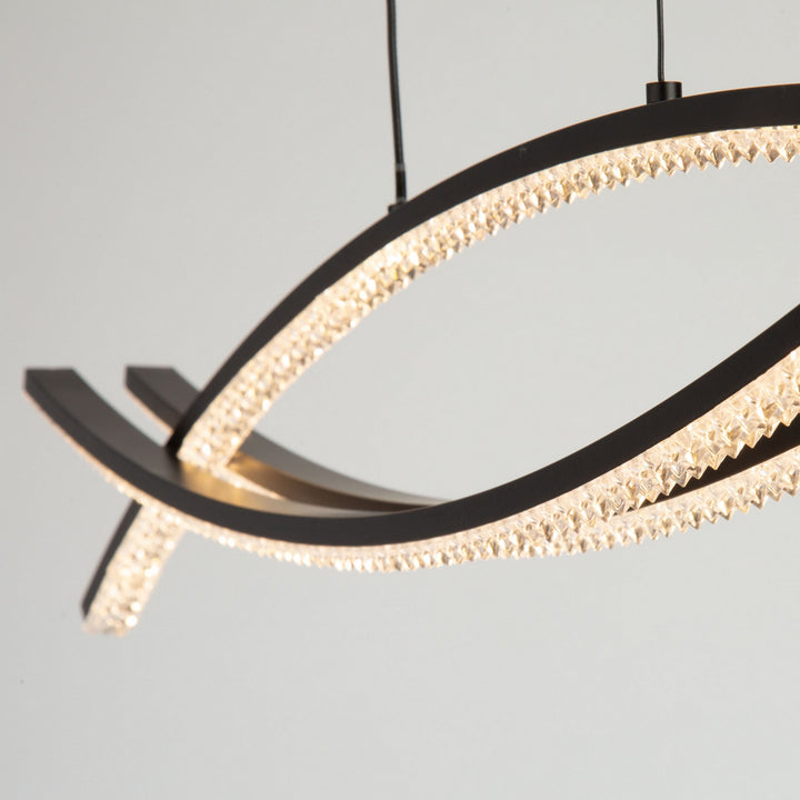 Artcraft Canada - AC6713BK - LED Island Pendant - Nova - Black