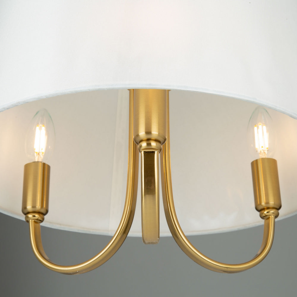Artcraft Canada - SC13334BG - Three Light Semi-Flush Mount - Rhythm - Brushed Gold