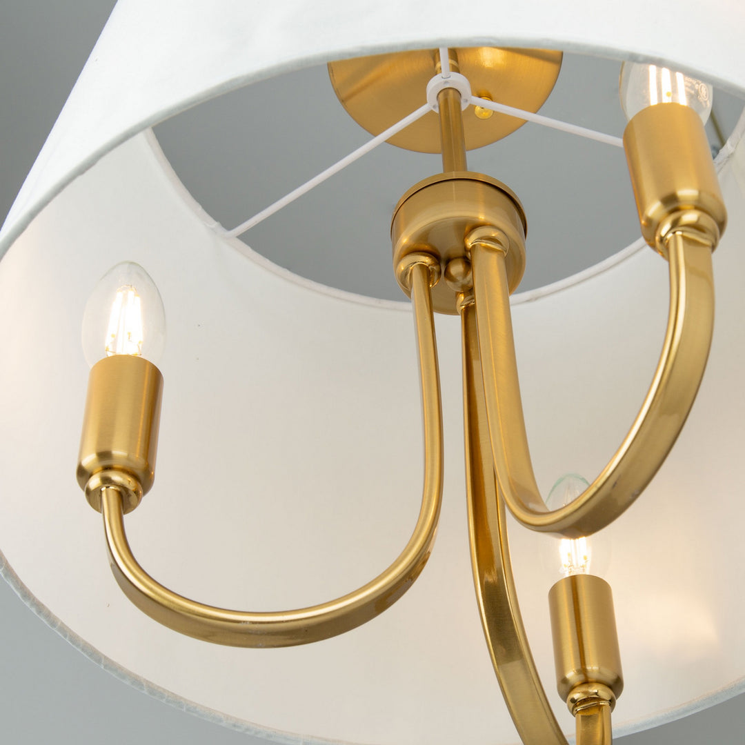 Artcraft Canada - SC13334BG - Three Light Semi-Flush Mount - Rhythm - Brushed Gold