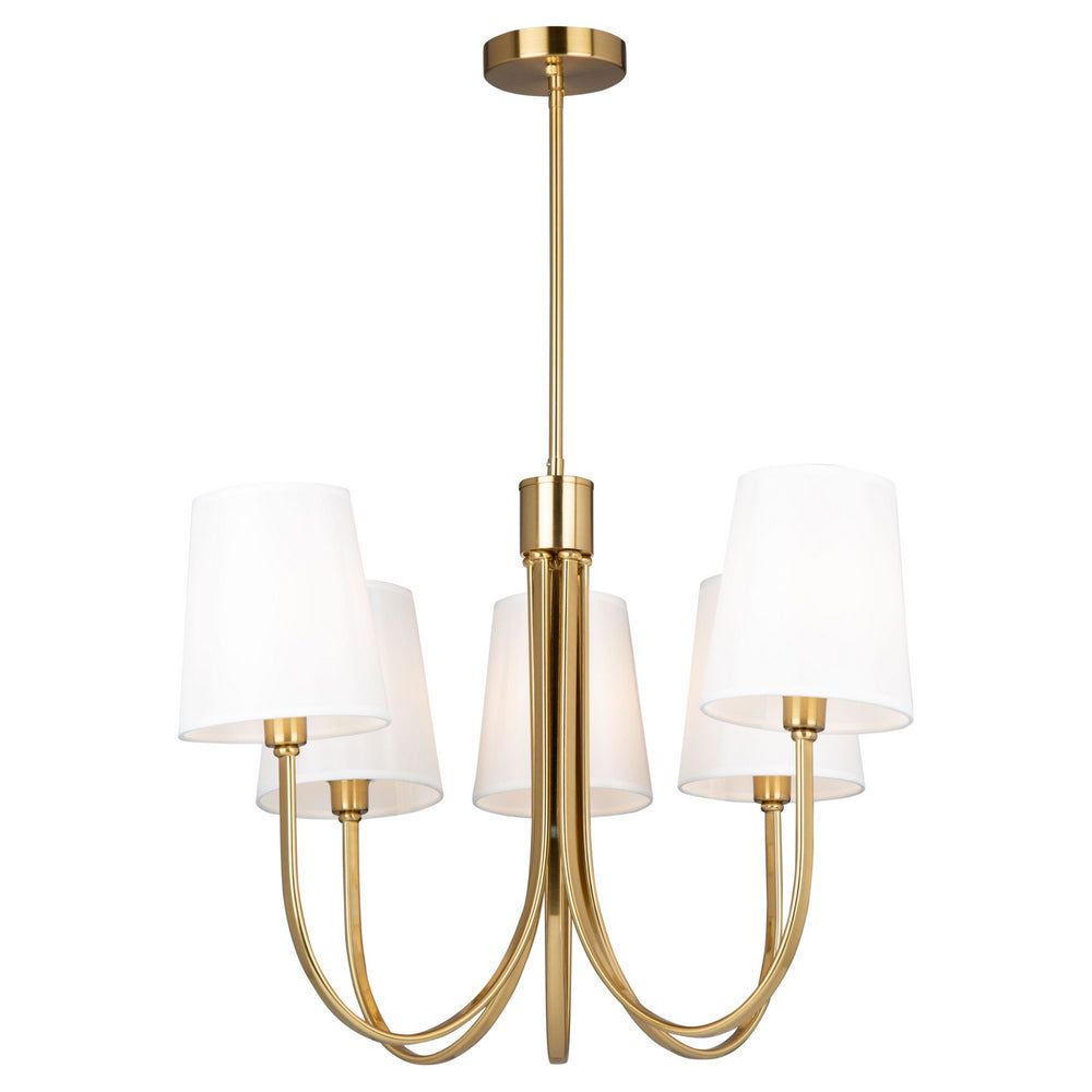 Artcraft Canada - SC13335BG - Five Light Chandelier - Rhythm - Brushed Gold