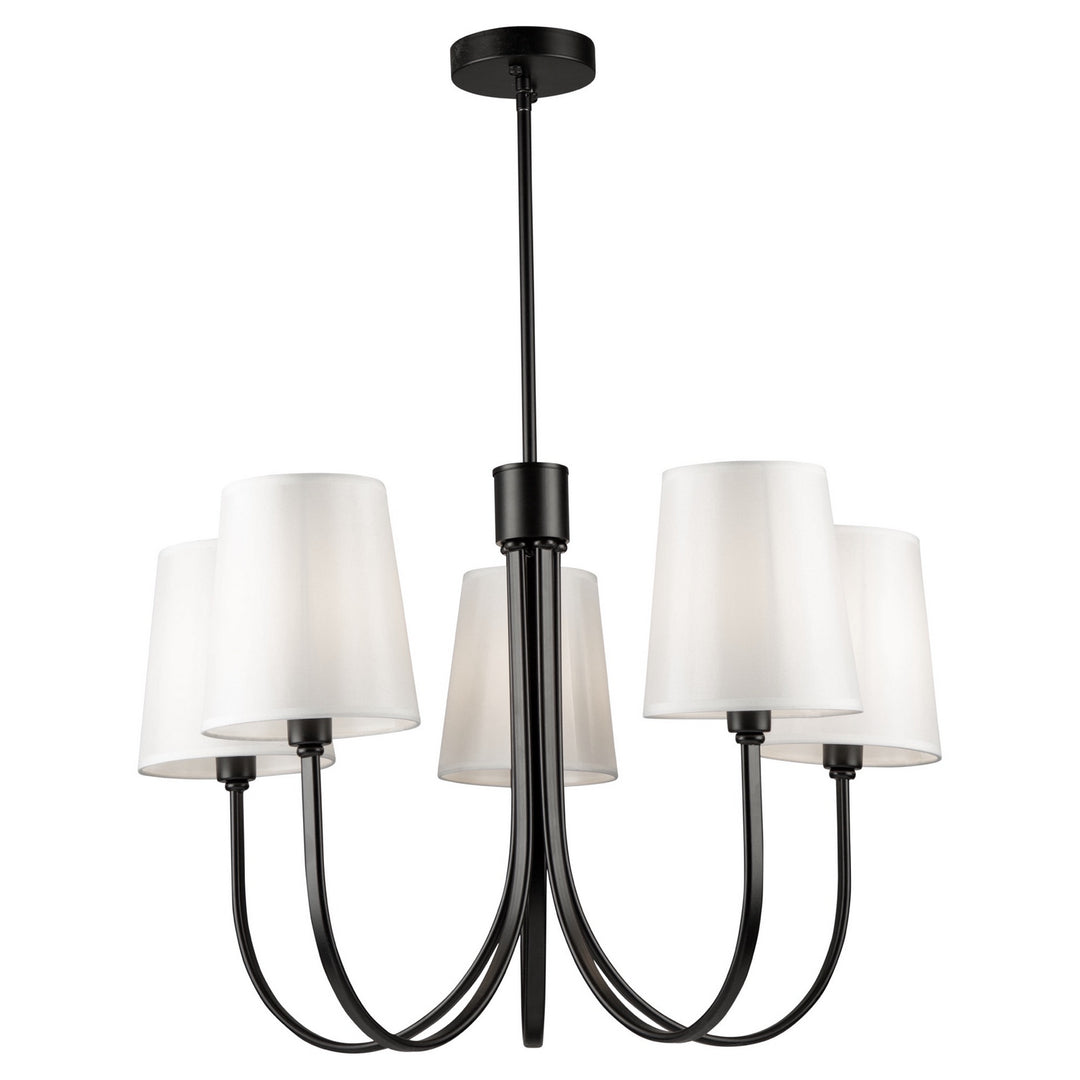 Artcraft Canada - SC13335BK - Five Light Chandelier - Rhythm - Black