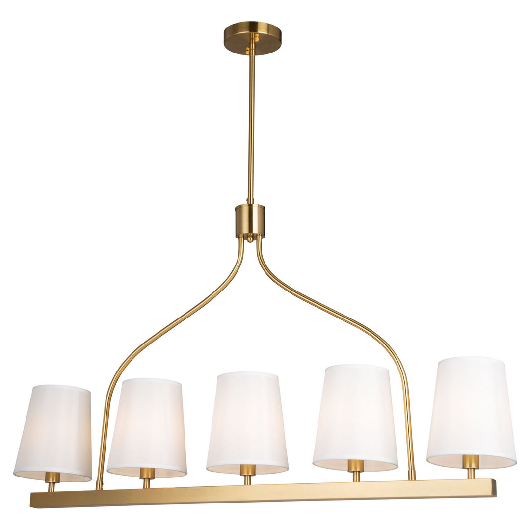Artcraft Canada - SC13336BG - Five Light Island Pendant - Rhythm - Brushed Gold