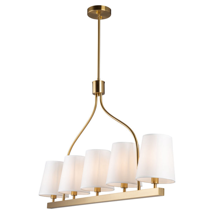 Artcraft Canada - SC13336BG - Five Light Island Pendant - Rhythm - Brushed Gold