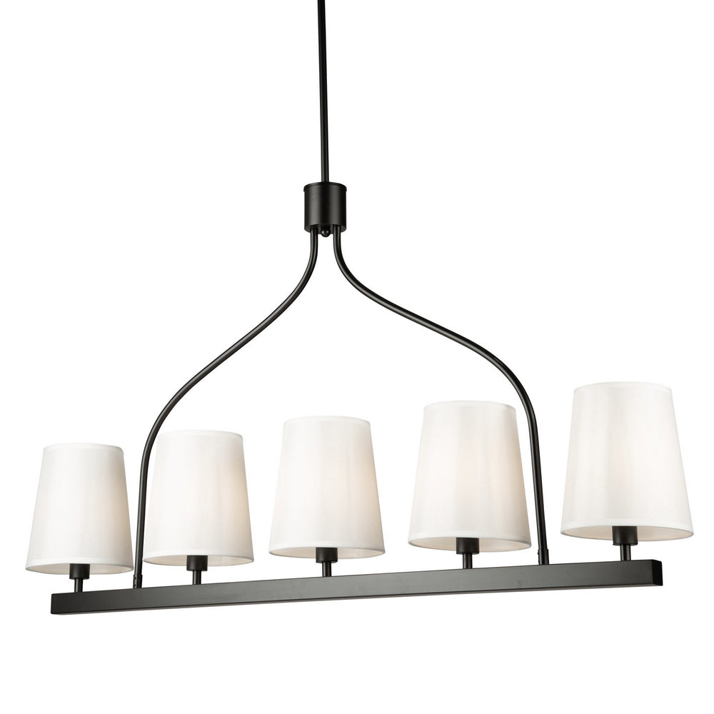 Artcraft Canada - SC13336BK - Five Light Island Pendant - Rhythm - Black