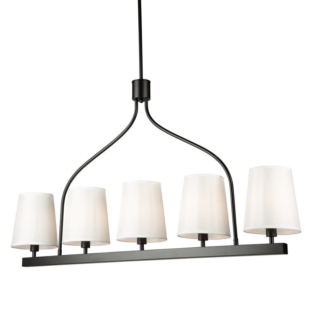 Artcraft Canada - SC13336BK - Five Light Island Pendant - Rhythm - Black