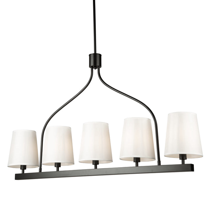 Artcraft Canada - SC13336BK - Five Light Island Pendant - Rhythm - Black