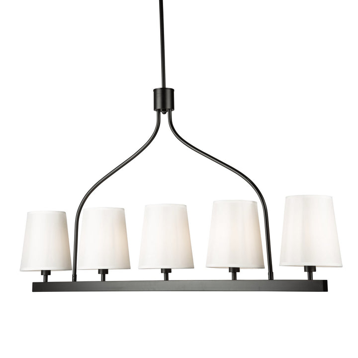 Artcraft Canada - SC13336BK - Five Light Island Pendant - Rhythm - Black
