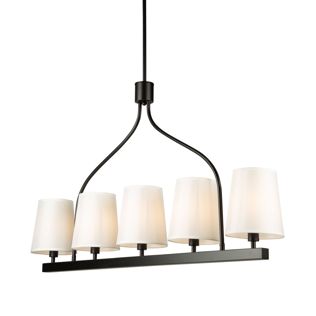 Artcraft Canada - SC13336BK - Five Light Island Pendant - Rhythm - Black
