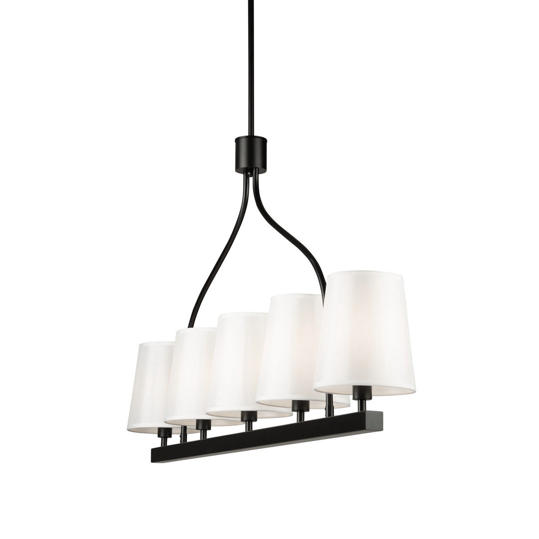 Artcraft Canada - SC13336BK - Five Light Island Pendant - Rhythm - Black