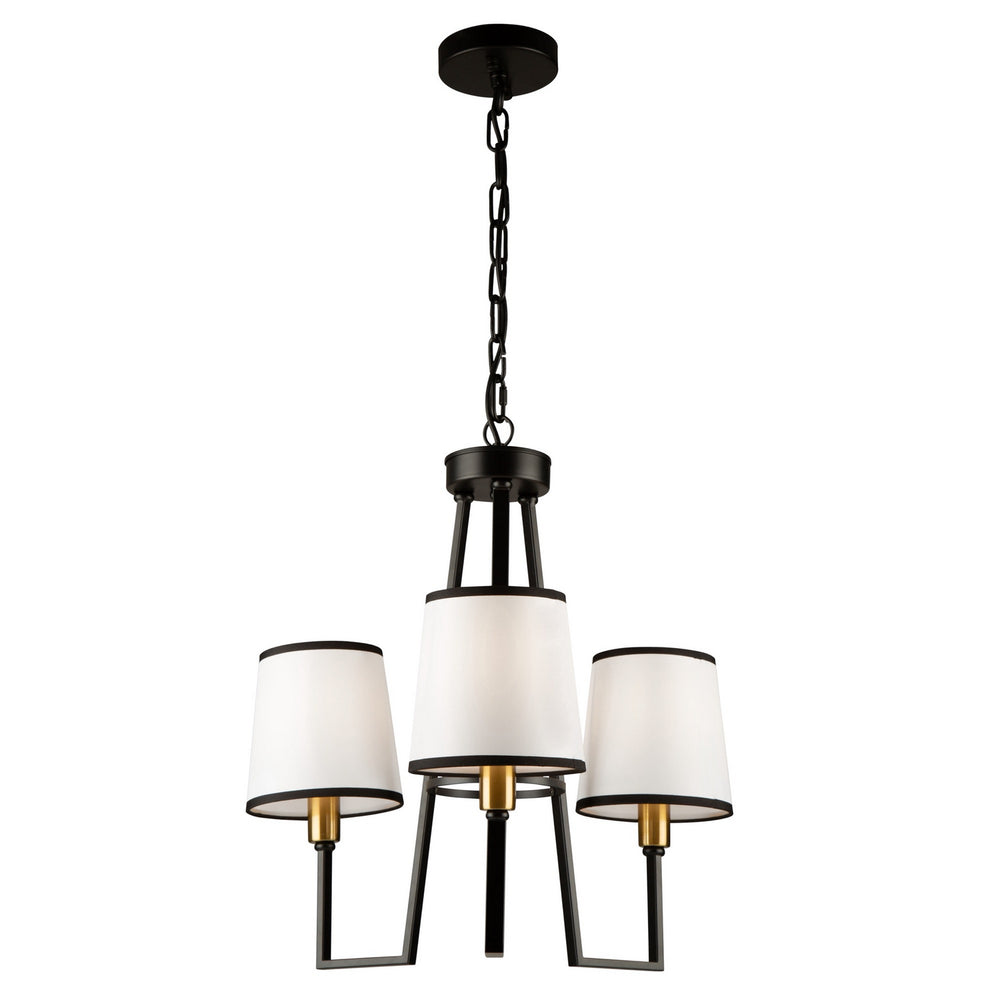 Artcraft Canada - SC13343BK - Three Light Chandelier - Coco - Gold, Black