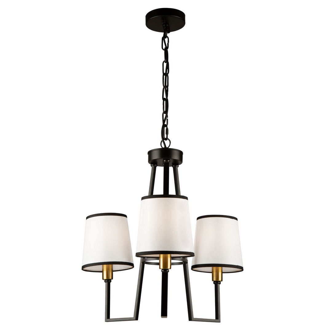 Artcraft Canada - SC13343BK - Three Light Chandelier - Coco - Gold, Black