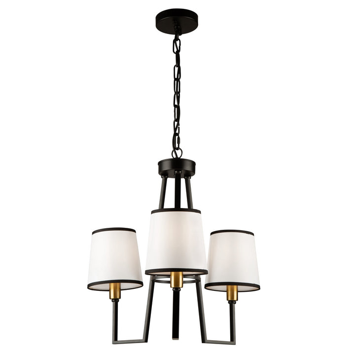 Artcraft Canada - SC13343BK - Three Light Chandelier - Coco - Gold, Black