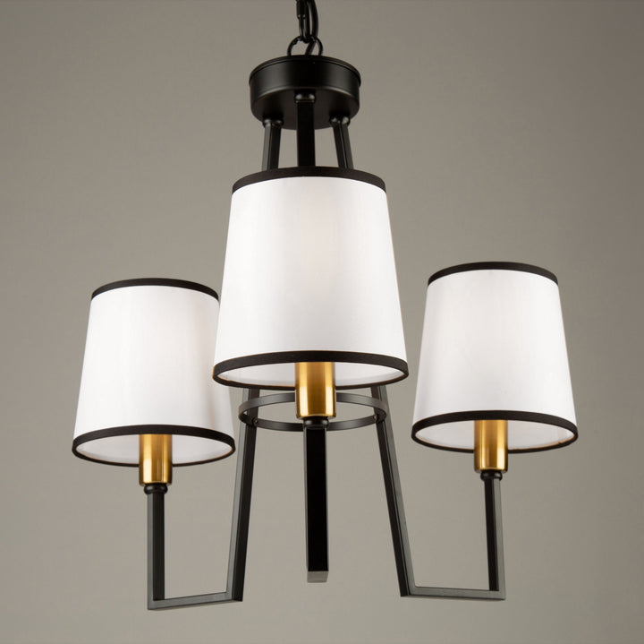 Artcraft Canada - SC13343BK - Three Light Chandelier - Coco - Gold, Black