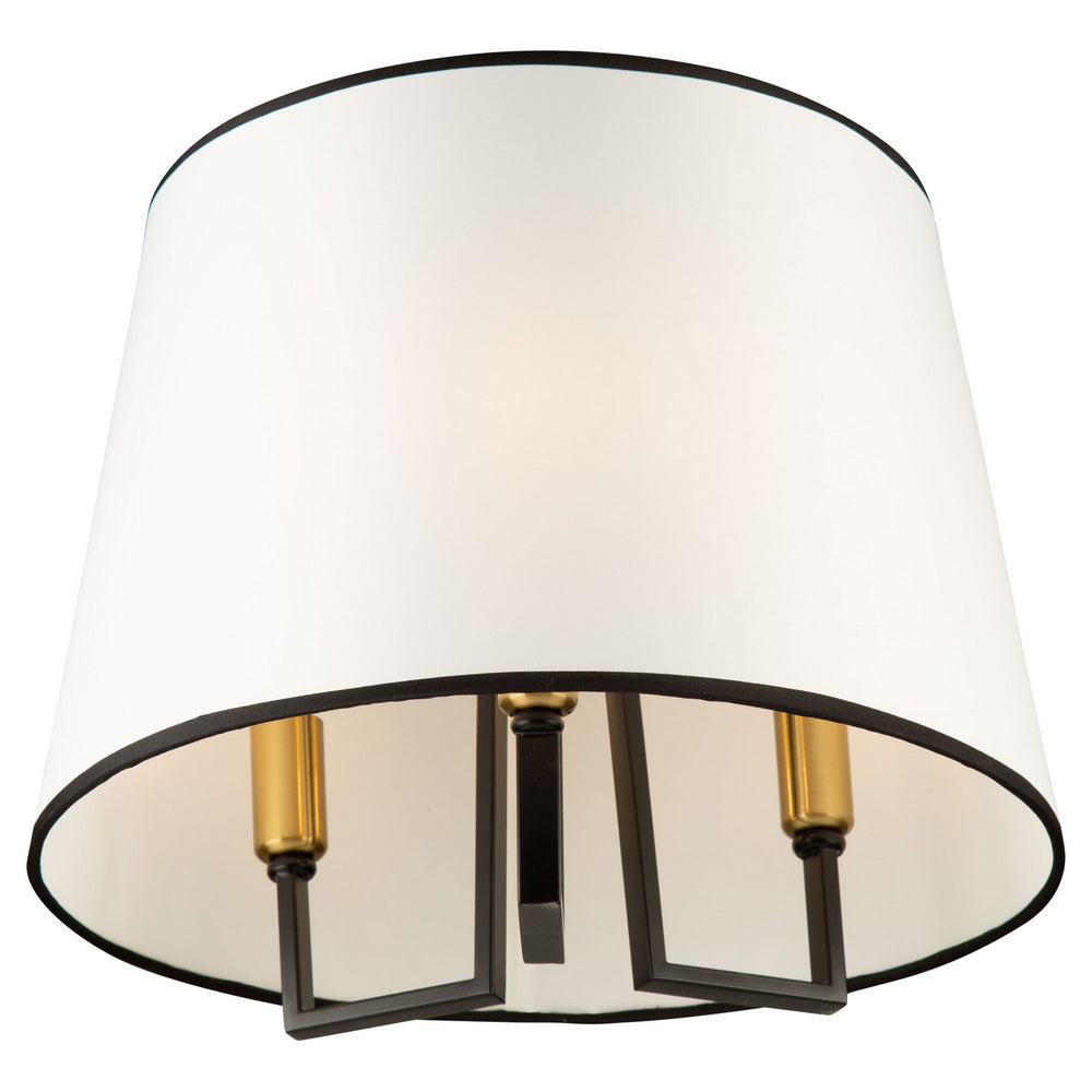 Artcraft Canada - SC13344BK - Three Light Semi-Flush Mount - Coco - Gold, Black