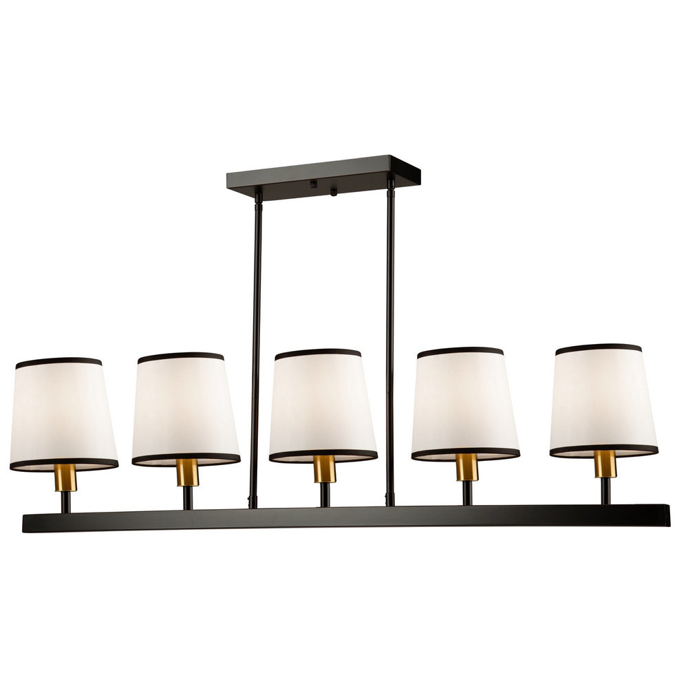 Artcraft Canada - SC13346BK - Five Light Island Pendant - Coco - Gold, Black