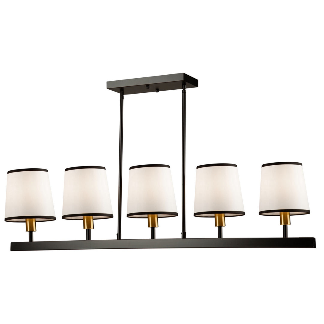 Artcraft Canada - SC13346BK - Five Light Island Pendant - Coco - Gold, Black