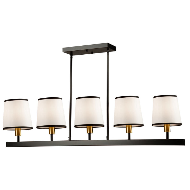 Artcraft Canada - SC13346BK - Five Light Island Pendant - Coco - Gold, Black