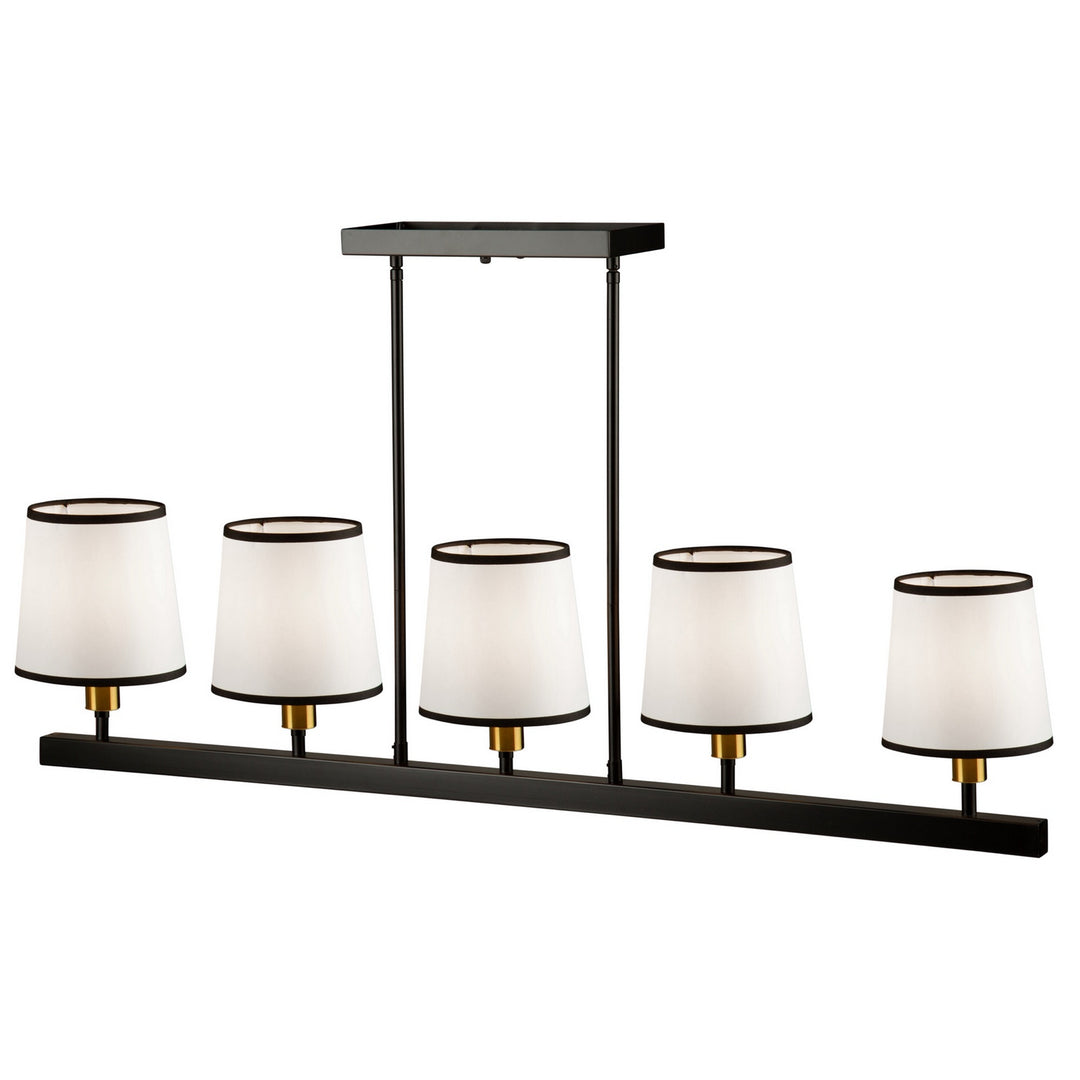 Artcraft Canada - SC13346BK - Five Light Island Pendant - Coco - Gold, Black