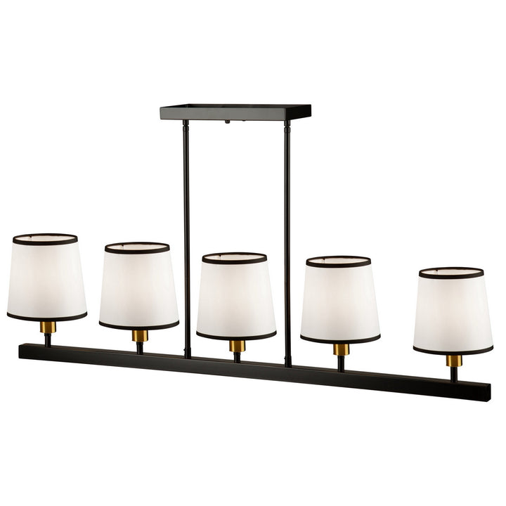 Artcraft Canada - SC13346BK - Five Light Island Pendant - Coco - Gold, Black