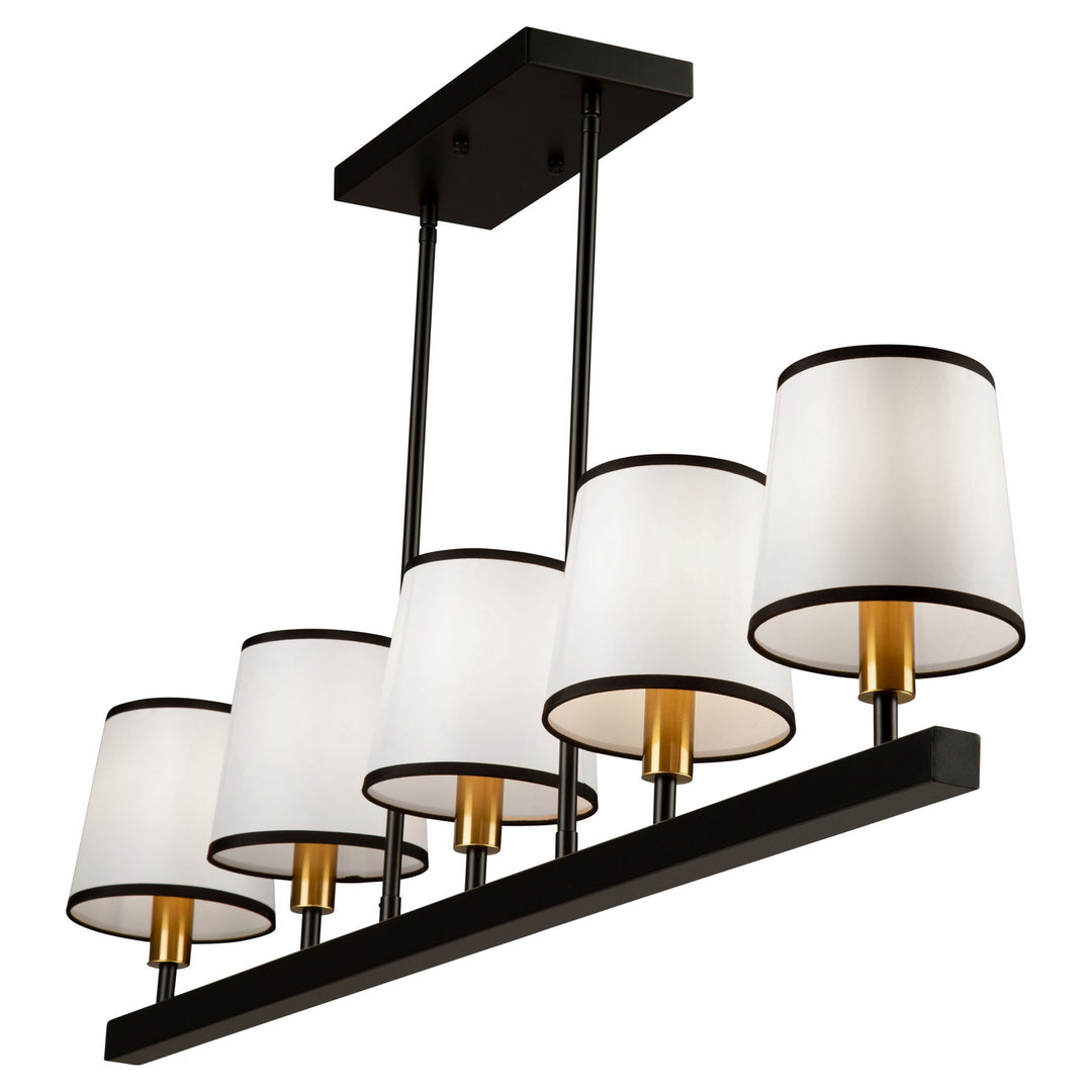 Artcraft Canada - SC13346BK - Five Light Island Pendant - Coco - Gold, Black
