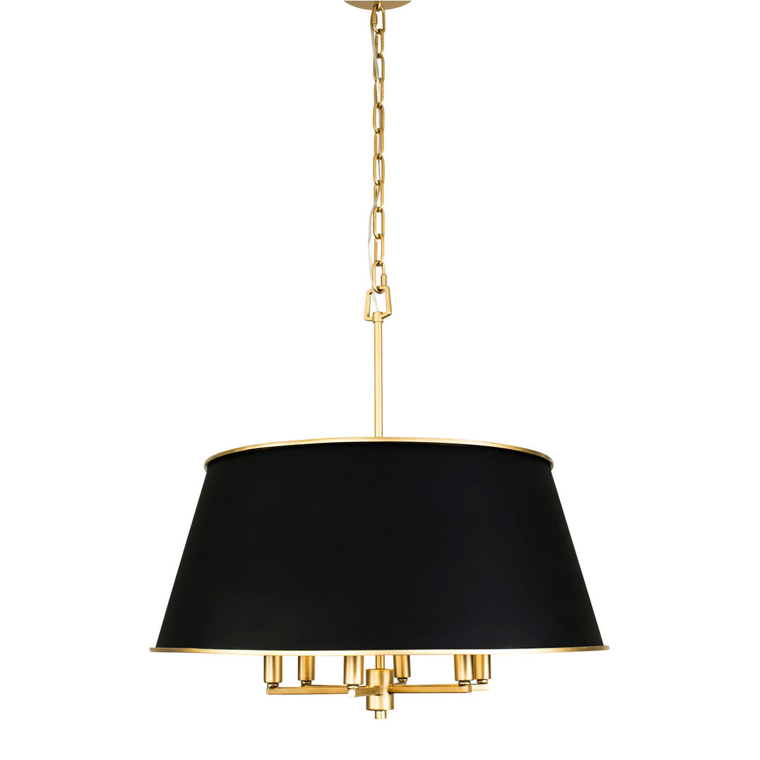 Varaluz - 364P06MBFG - Six Light Pendant - Coco - Matte Black/French Gold