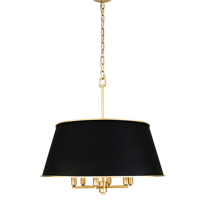 Varaluz - 364P06MBFG - Six Light Pendant - Coco - Matte Black/French Gold