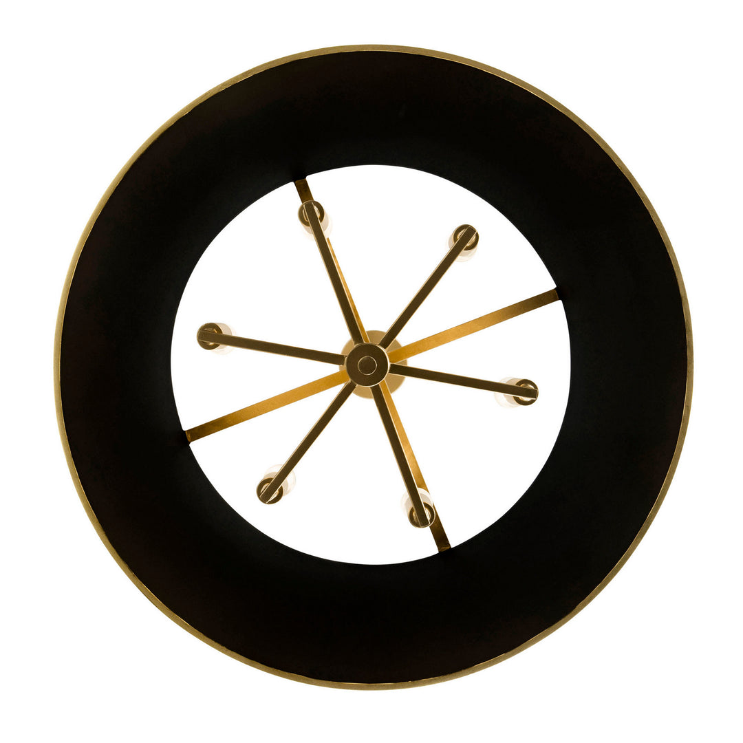 Varaluz - 364P06MBFG - Six Light Pendant - Coco - Matte Black/French Gold
