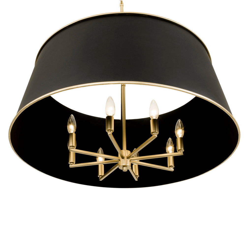 Varaluz - 364P08MBFG - Eight Light Pendant - Coco - Matte Black/French Gold