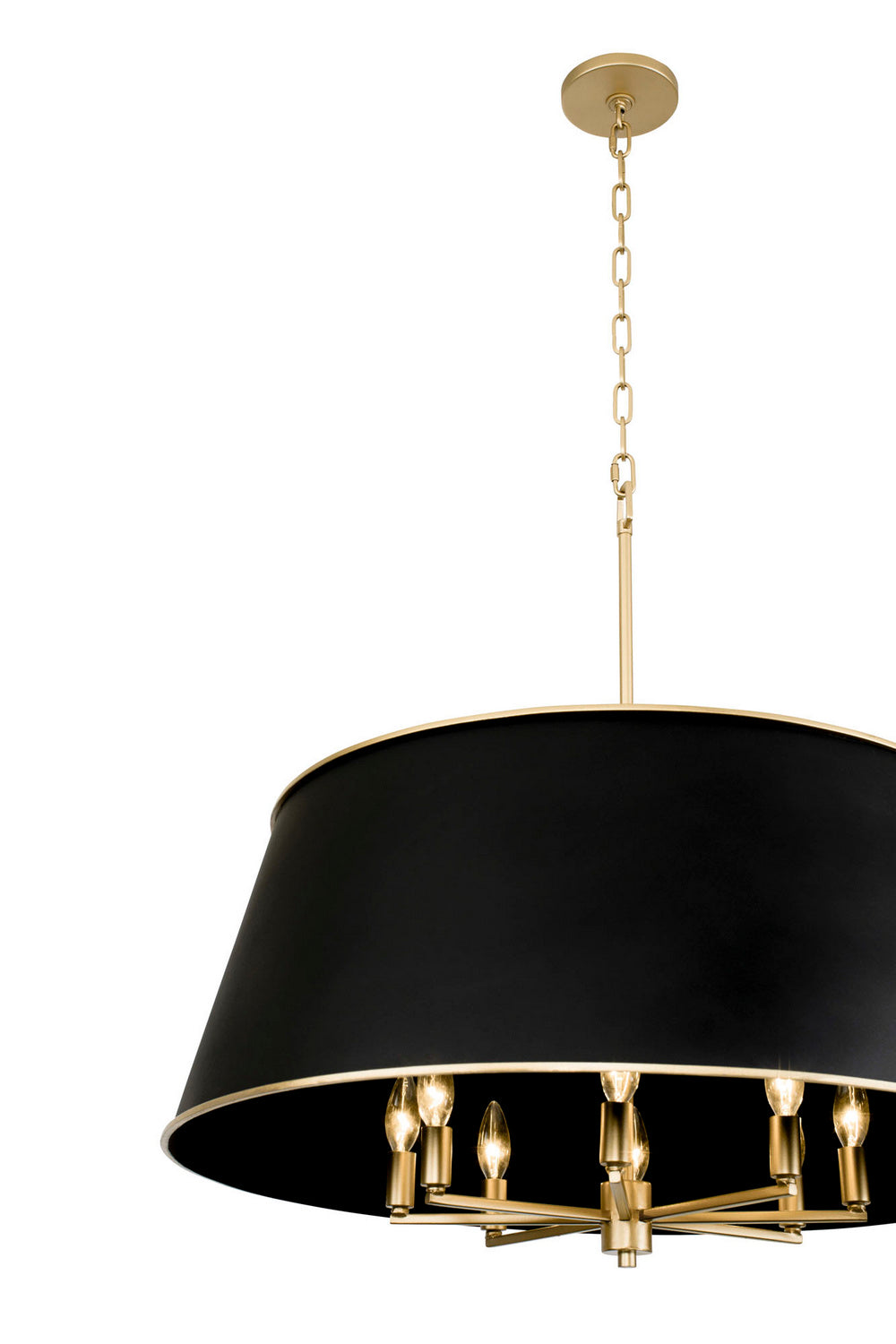 Varaluz - 364P08MBFG - Eight Light Pendant - Coco - Matte Black/French Gold
