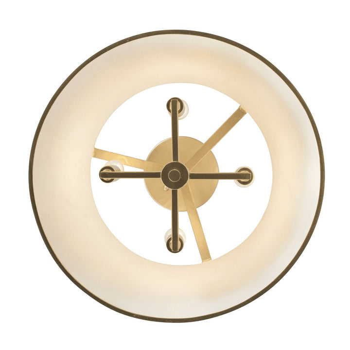 Varaluz - 364S04MWFG - Four Light Semi-Flush Mount - Coco - Matte White/French Gold