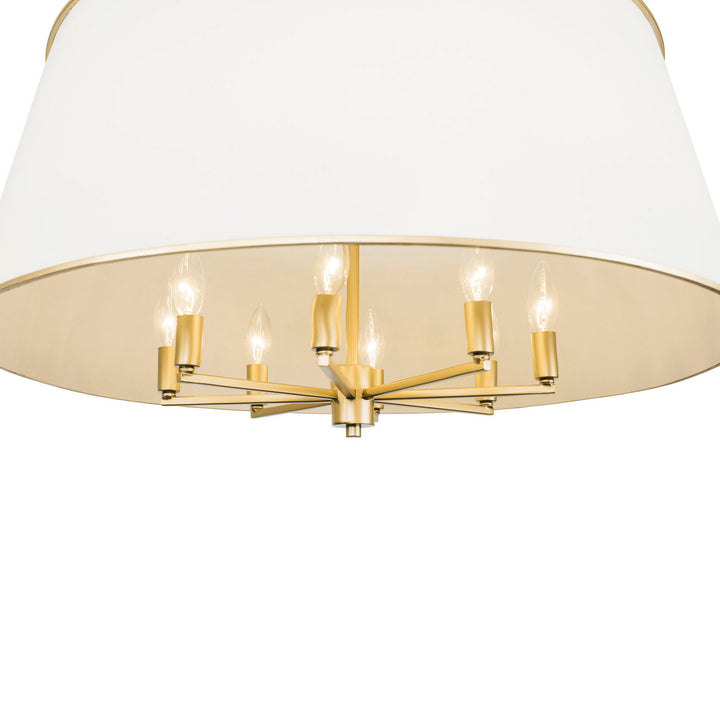 Varaluz - 364P08MWFG - Eight Light Pendant - Coco - Matte White/French Gold