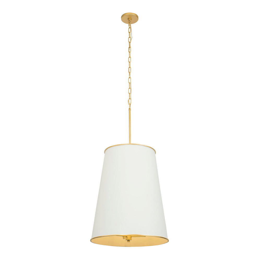 Varaluz - 364F09MWFG - Nine Light Foyer Pendant - Coco - Matte White/French Gold