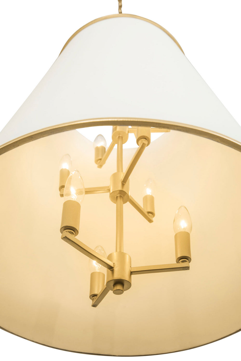 Varaluz - 364F09MWFG - Nine Light Foyer Pendant - Coco - Matte White/French Gold
