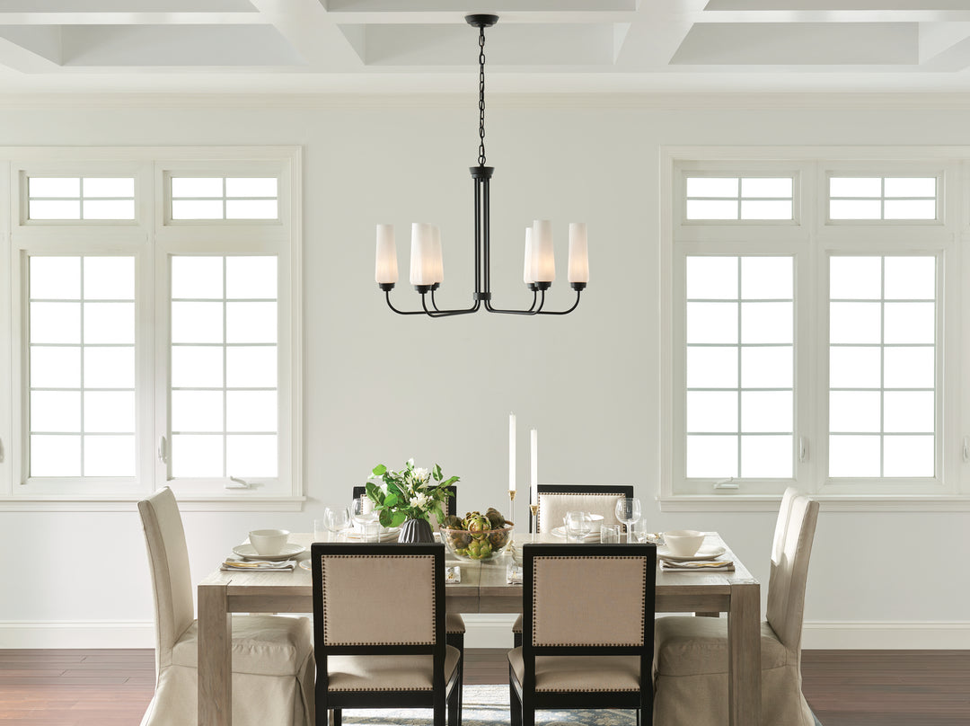 Kichler Canada - 52480BK - Six Light Chandelier - Truby - Black