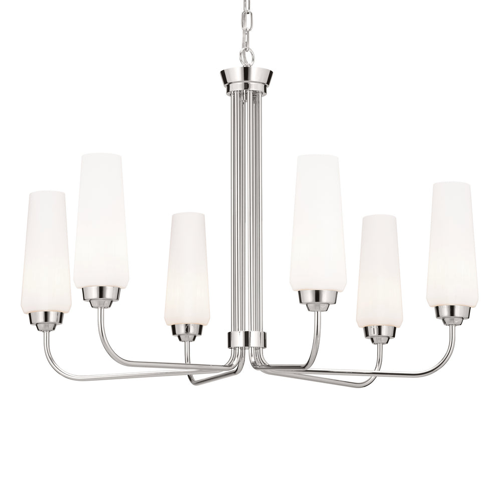 Kichler Canada - 52480PN - Six Light Chandelier - Truby - Polished Nickel