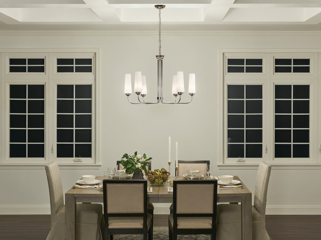 Kichler Canada - 52480PN - Six Light Chandelier - Truby - Polished Nickel