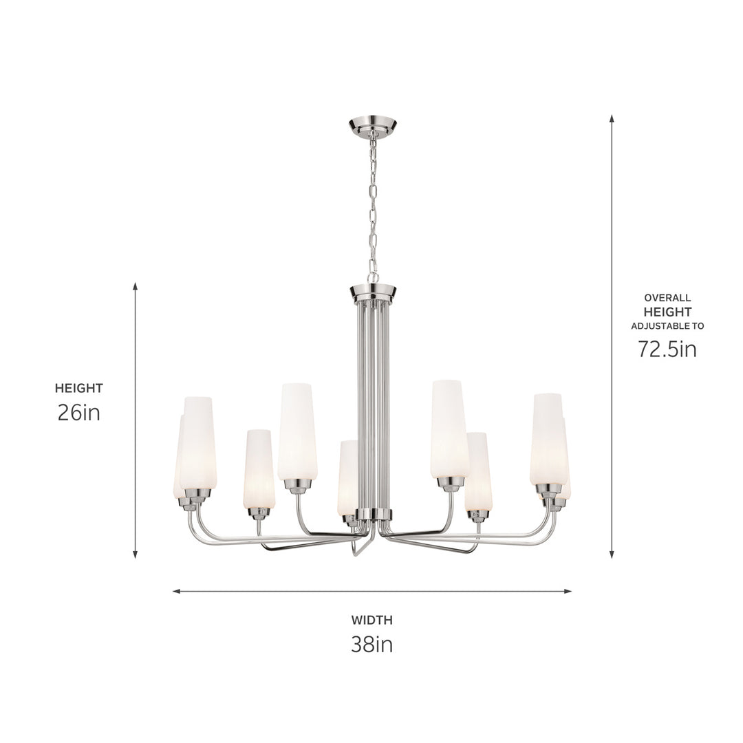 Kichler Canada - 52481PN - Nine Light Chandelier - Truby - Polished Nickel
