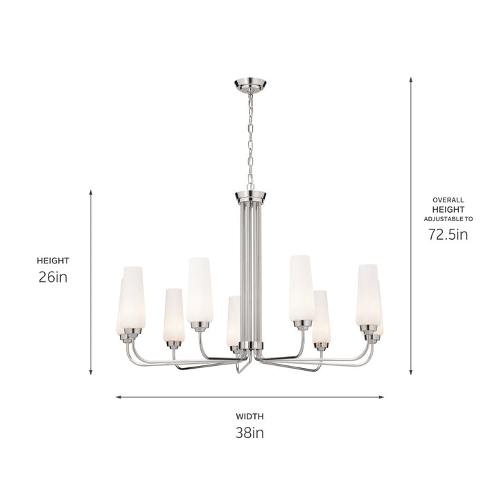 Kichler Canada - 52481PN - Nine Light Chandelier - Truby - Polished Nickel