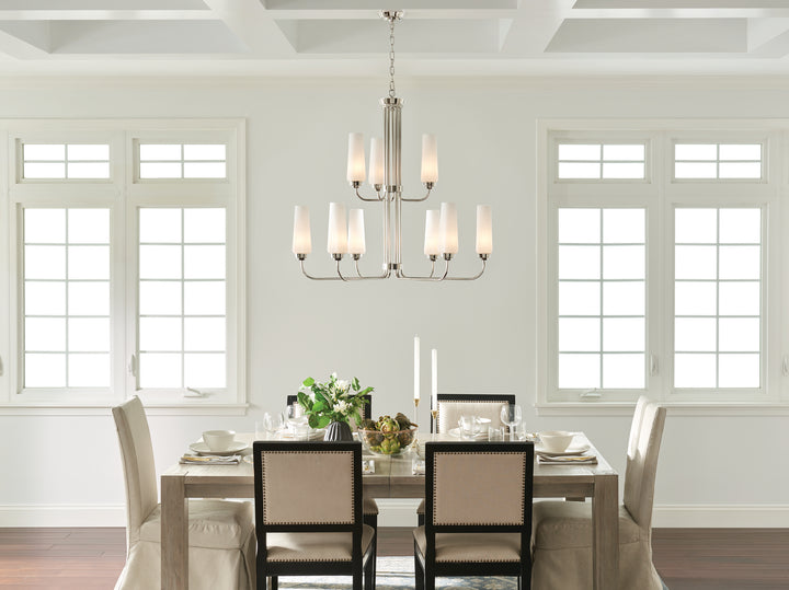 Kichler Canada - 52482PN - Nine Light Chandelier - Truby - Polished Nickel