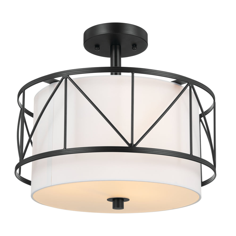 Kichler Canada - 52074BK - Three Light Pendant/Semi Flush - Birkleigh - Black
