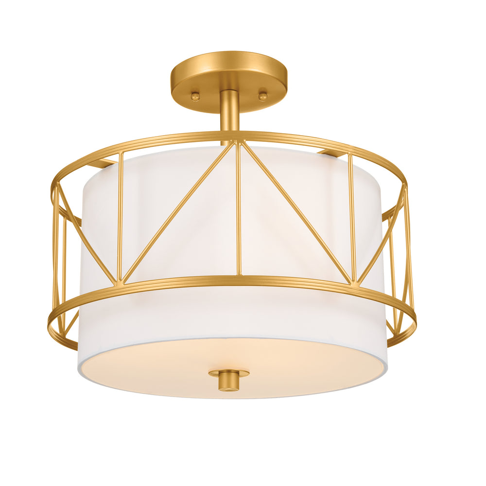 Kichler Canada - 52074CLG - Three Light Pendant/Semi Flush - Birkleigh - Classic Gold